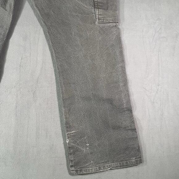 Dickies Canvas Carpenter Distressed Pants Mens Size 36x30 Faded Grey Grunge Y2K - Picture 7 of 9